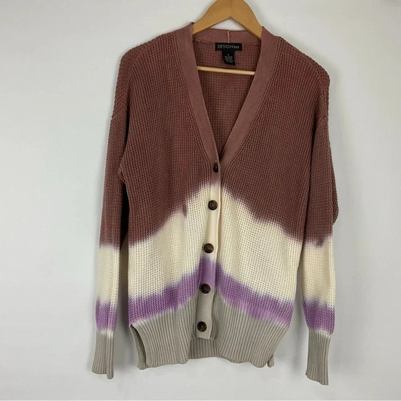 Design 365 Dip Dye Cardigan Sweater‎ Size Small - Picture 1 of 4
